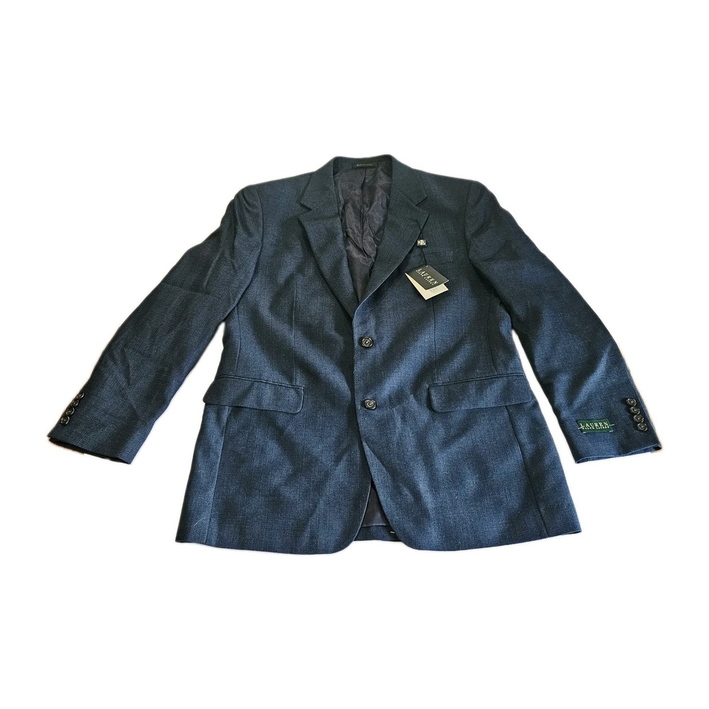 NWT Ralph Lauren Men's Two-Button Textured Professional Blazer Navy, 42R
